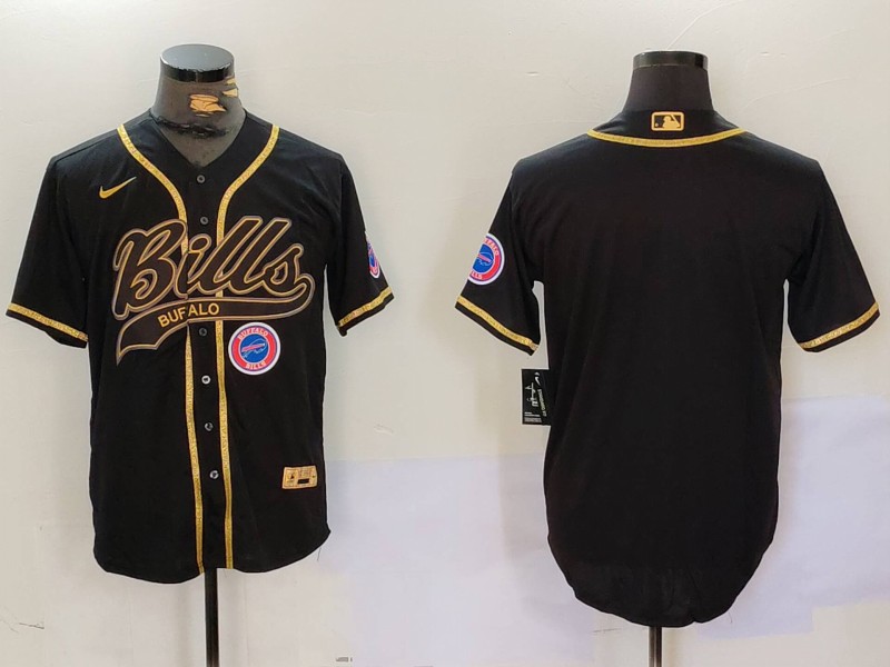 Men Buffalo Bills Blank Black Joint Name 2024 Nike Limited NFL Jersey style 9101